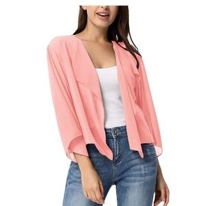 Women Summer Cardigans Chiffon Loose Kimono Cardigan Capes Bolero Shrug